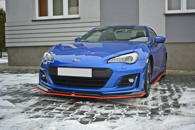 Maxton Design - Aftermarket  FRONT SPLITTER (BLACK & RED) V.5 SUBARU BRZ FACELIFT 2017-2020