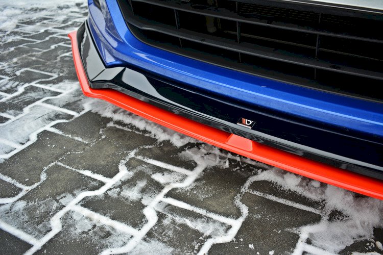 Maxton Design - Aftermarket  FRONT SPLITTER (BLACK & RED) V.5 SUBARU BRZ FACELIFT 2017-2020