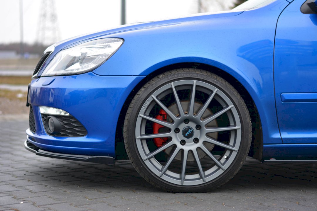 Maxton Design - Aftermarket  FRONT SPLITTER V.2 SKODA OCTAVIA MK2 VRS FACELIFT (2008-2013)