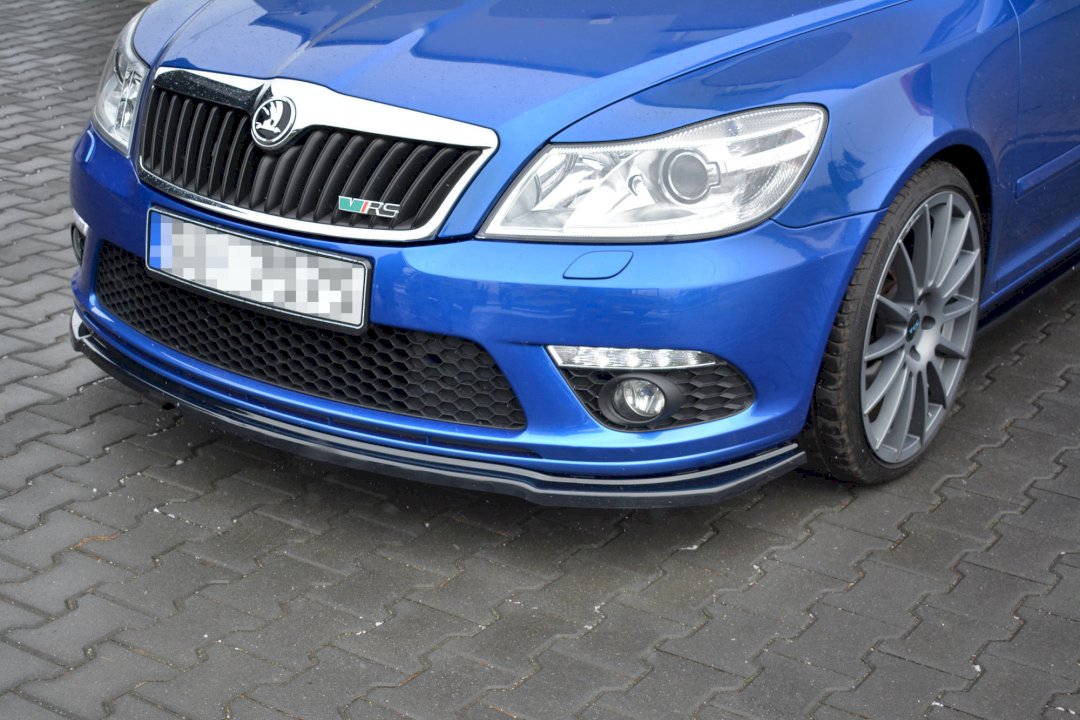 Maxton Design - Aftermarket  FRONT SPLITTER V.2 SKODA OCTAVIA MK2 VRS FACELIFT (2008-2013)