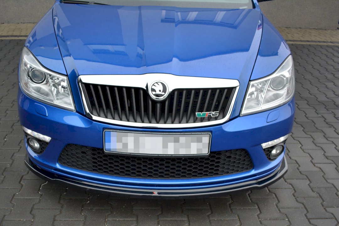 Maxton Design - Aftermarket  FRONT SPLITTER V.2 SKODA OCTAVIA MK2 VRS FACELIFT (2008-2013)