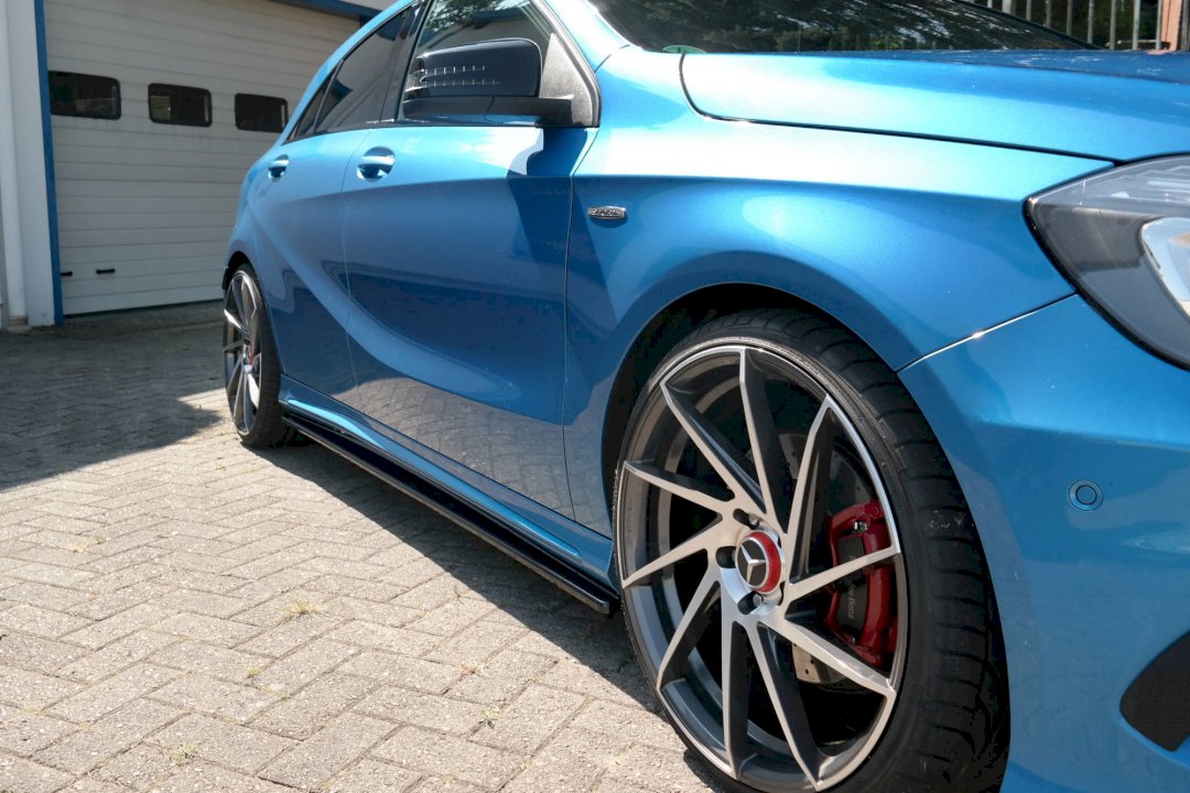 Maxton Design - Aftermarket  SIDE SKIRTS SPLITTERS MERCEDES A-CLASS W176 AMG-LINE PRE-FACELIFT (2013-2015)