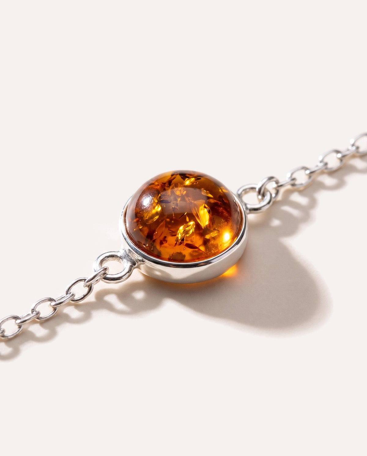 ESSENTIALS Link Chain Amber Bracelet