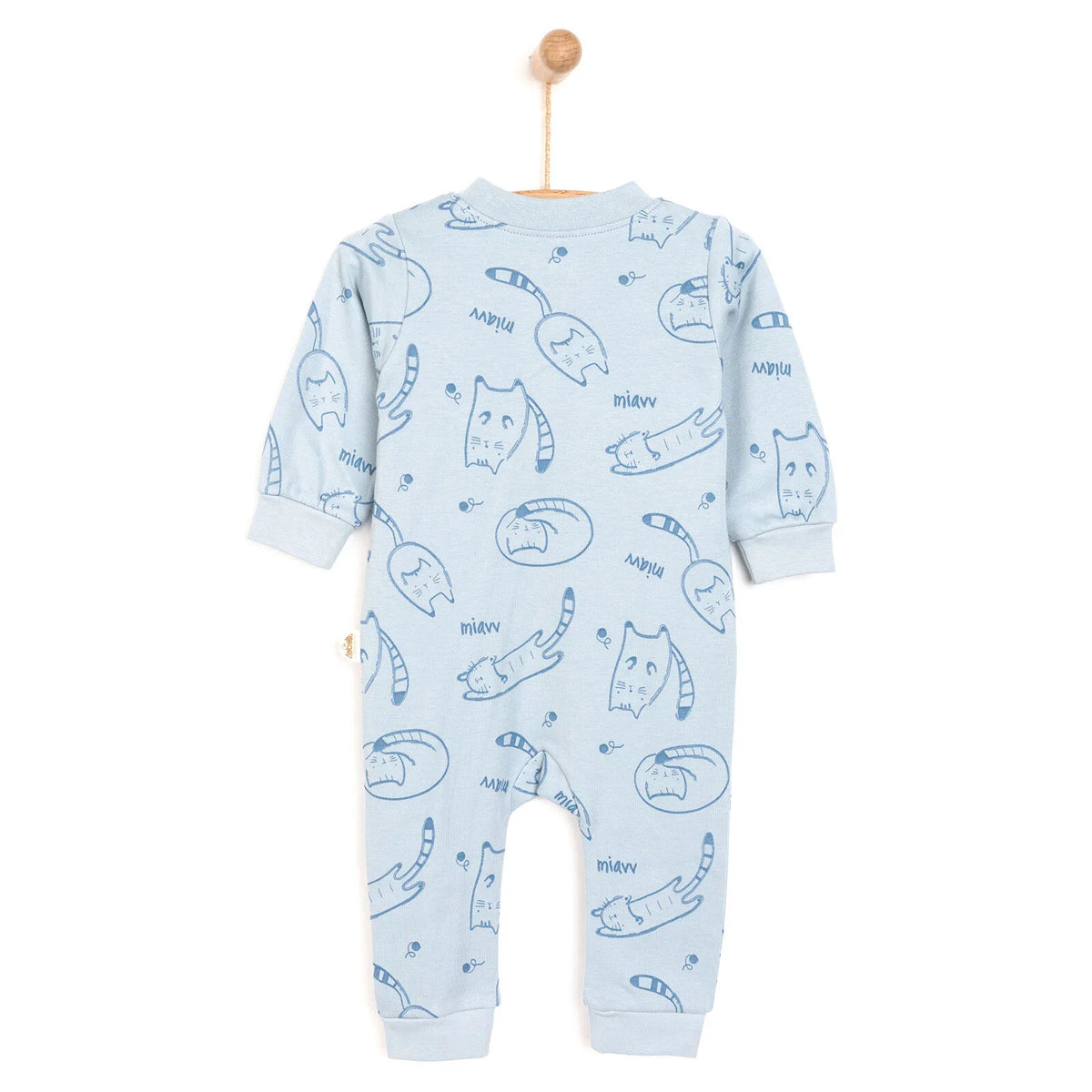 Bebetto Cat Motif Zip-Up Footless Baby Sleepsuit (3 Months to 3 Years)