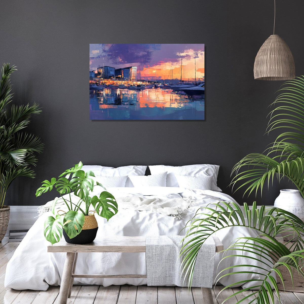 Southampton Marina Twilight Canvas