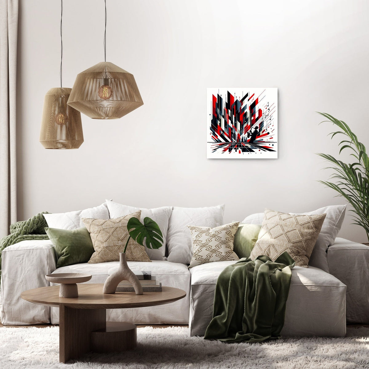 Rhythmic Jazz Geometry Canvas