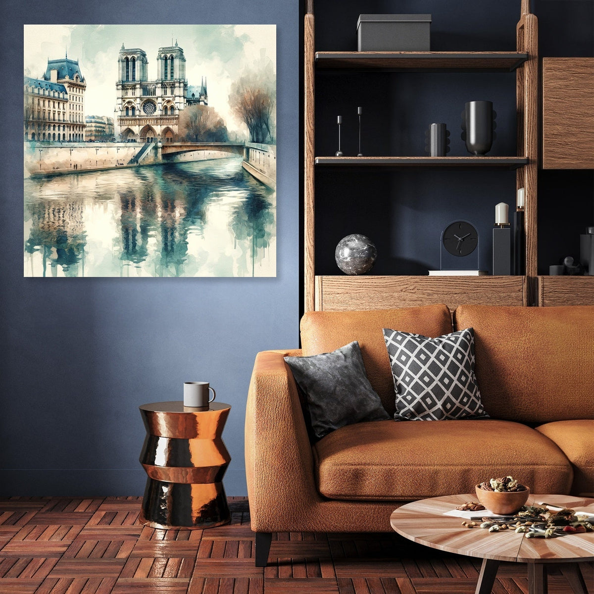 Reflections of Paris Notre-Dame Canvas