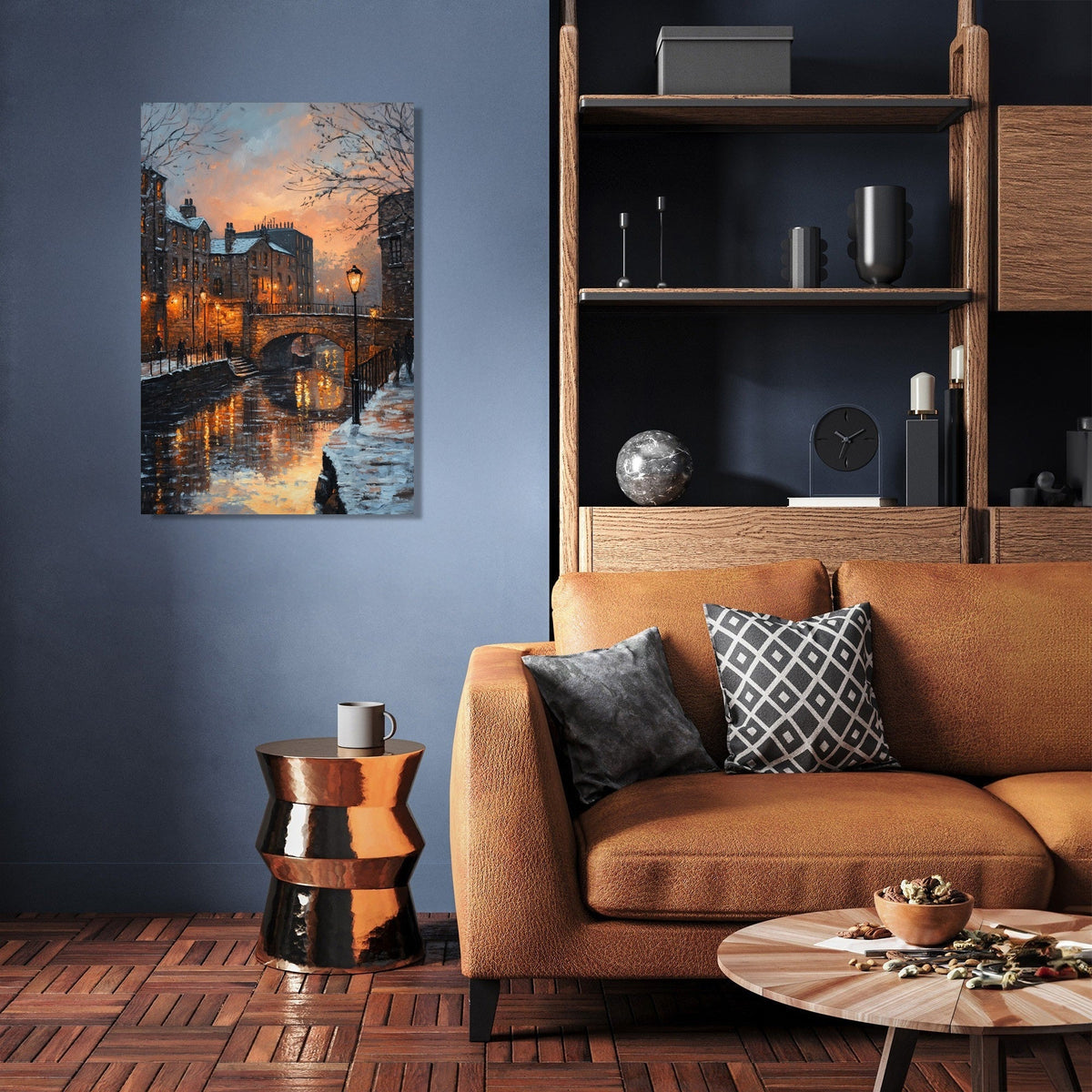 Industrial Sunset Chaos Canvas