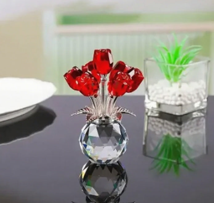 Cross-border Crystal Rose Valentine's Day Gift Living Room Home Decoration Crafts