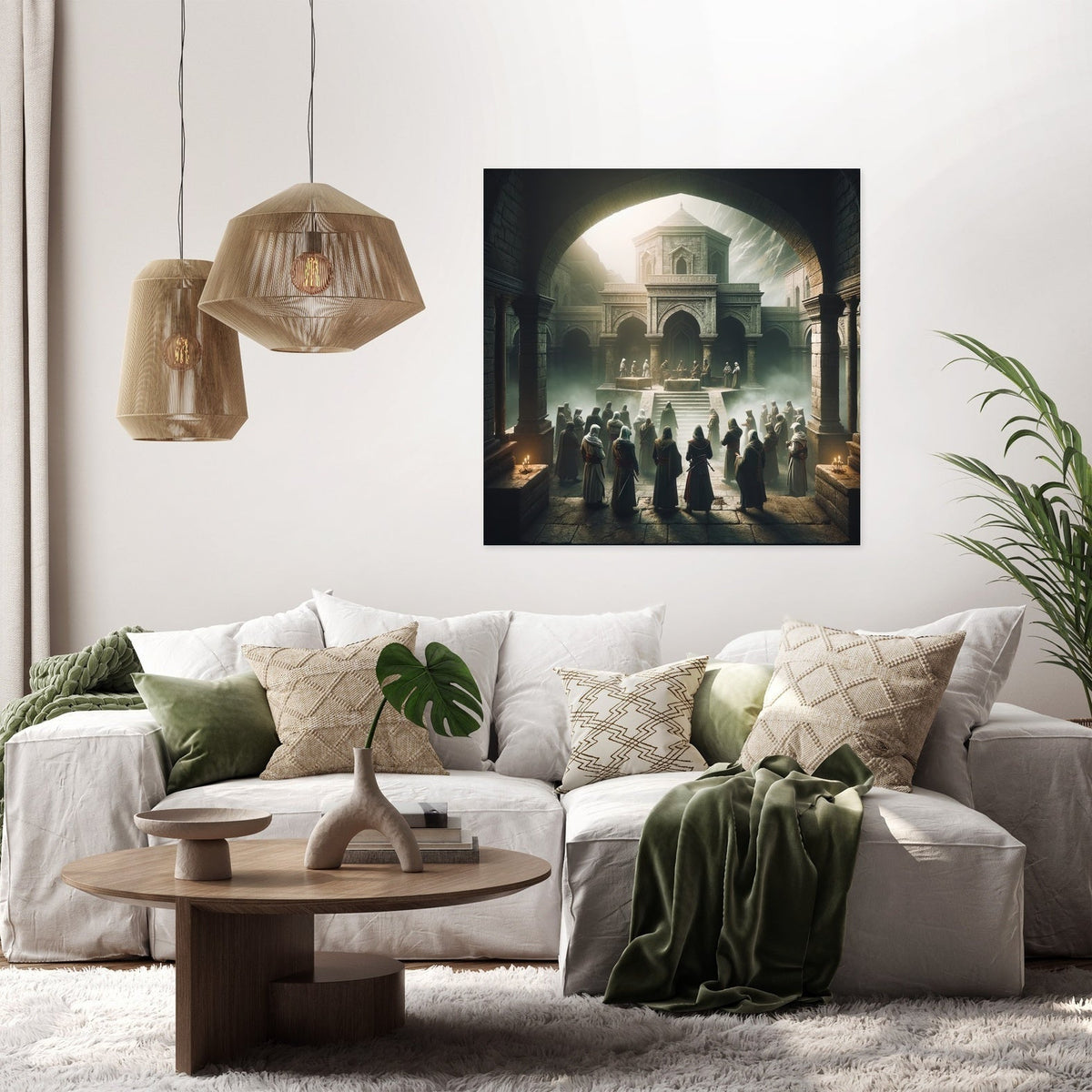 Monastery Shadows Canvas