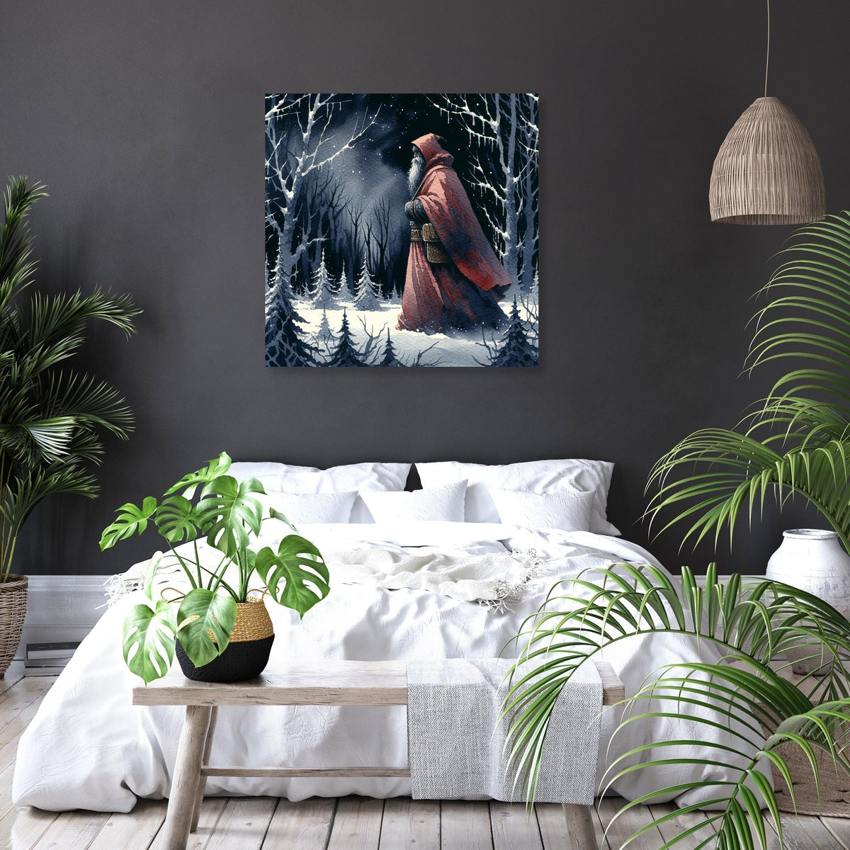 Sombre Santa's Journey Canvas