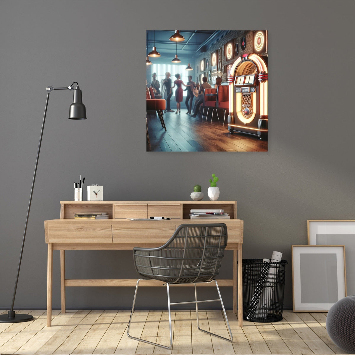 Retro Jukebox Lounge Canvas