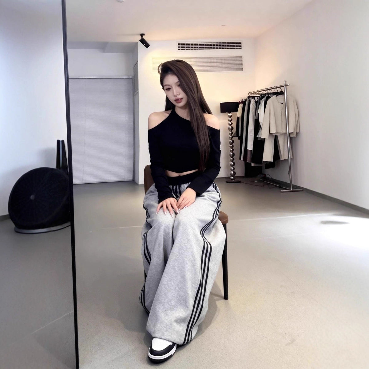 European And American High-waisted Loose Wide-leg Pants