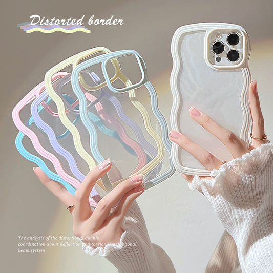 Wave Edge iPhone Case - Soft TPU Protective Cover with 3D Buttons | Candy Colors