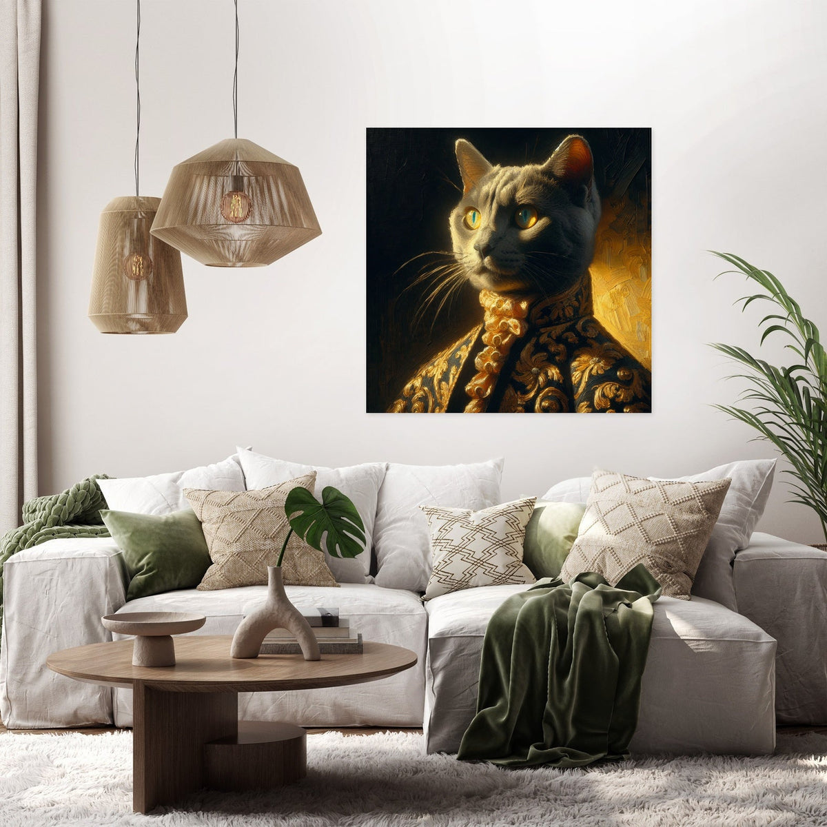 Regal Russian Blue Royalty Canvas