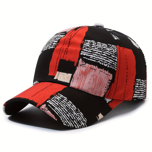 Color Block Graffiti Trendy Printed Unisex Baseball Cap