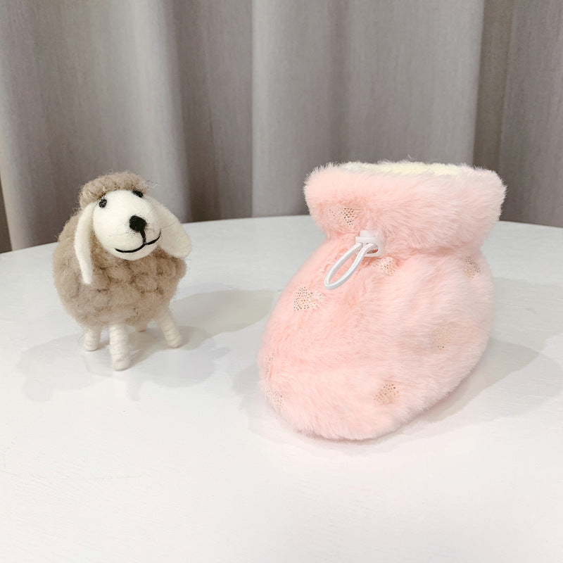 Autumn And Winter Baby Plus Cotton Plus Velvet Thick Cotton Shoes