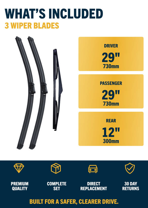 Ford Focus Estate Front & Rear Wiper Blades | Jul 2010-Apr 2018
