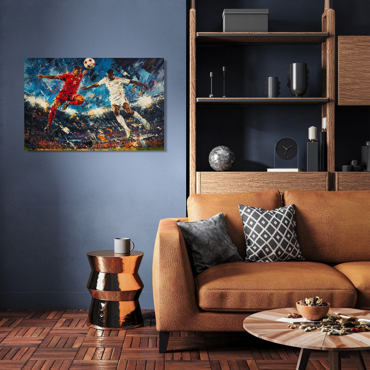 Football Aerial Duel Canvas
