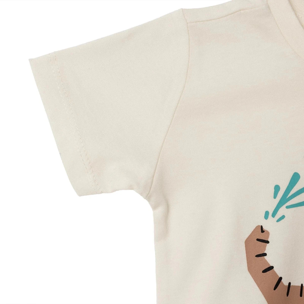 HelloBaby Short Sleeve Jersey Baby T-Shirt (3-6 Months to 3-4 Years) - Ecru