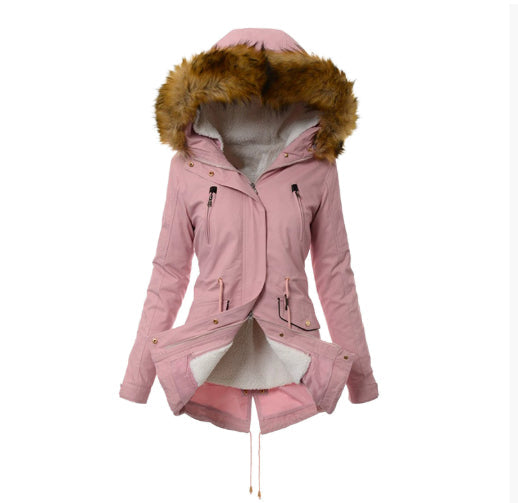 Parka Cotton-padded Coat Mid-length Hooded