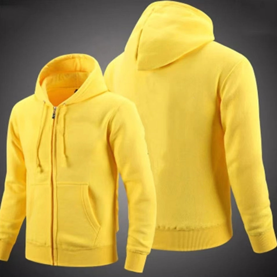Casual Solid Color Cardigan Hoodie