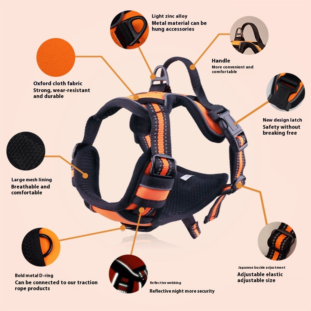 Chest Strap Adjustable Outdoor Dog Pet