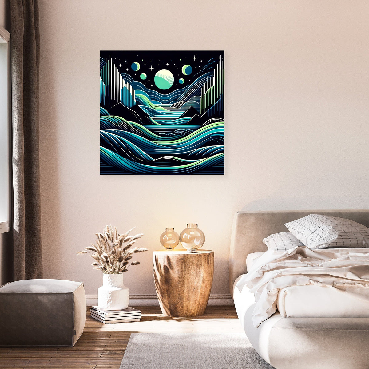 Midnight Waves Canvas