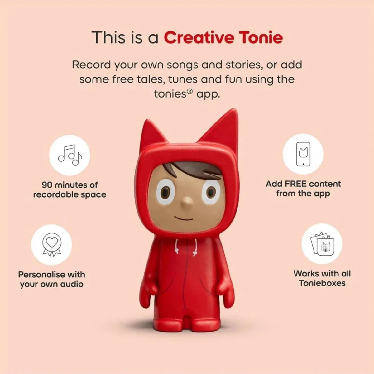 Tonies Toniebox 2 Cloud Starter Set with Creative Tonie Rubie - Sky Blue