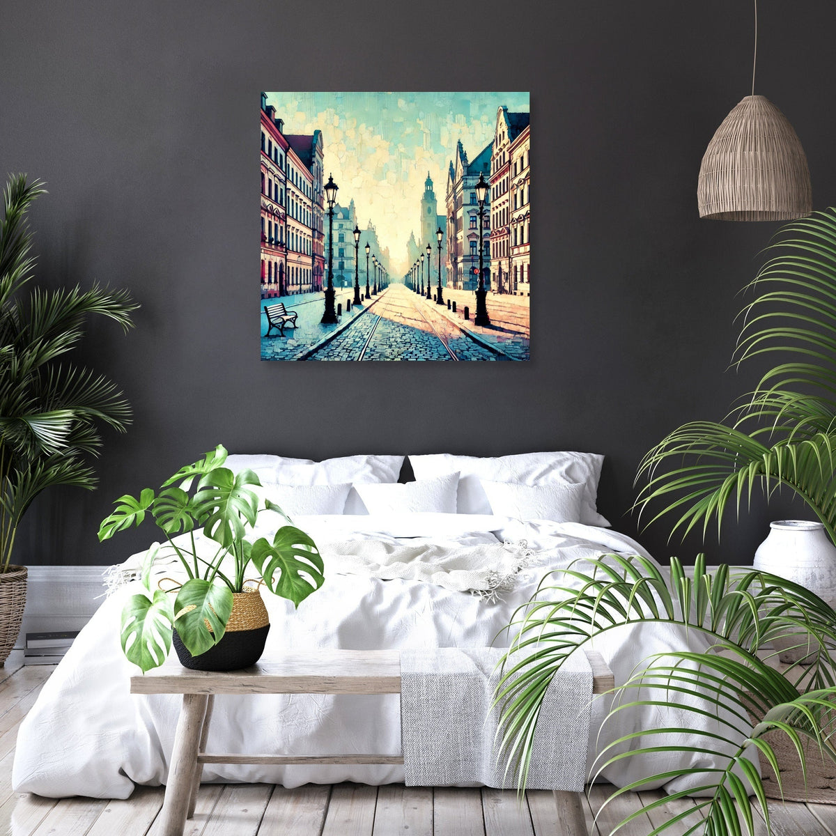 Serene Morning Old Town Canvas