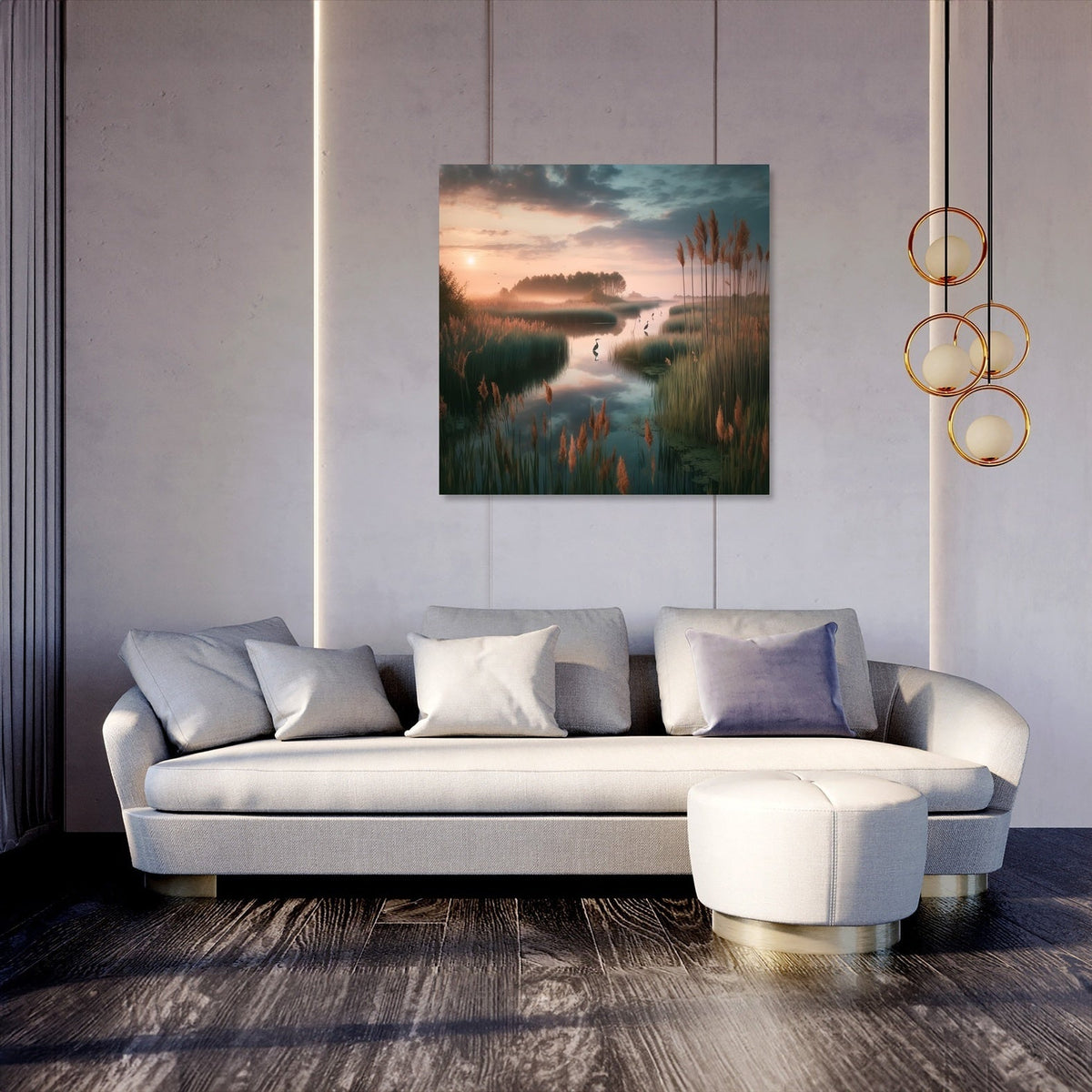 Sunrise Marsh Serenity Canvas