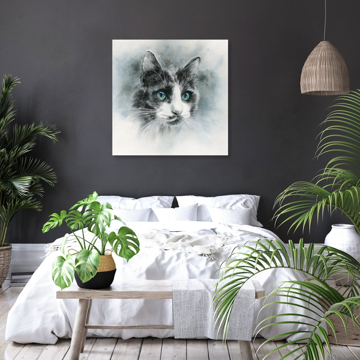 Vivid Eyes Cat Canvas
