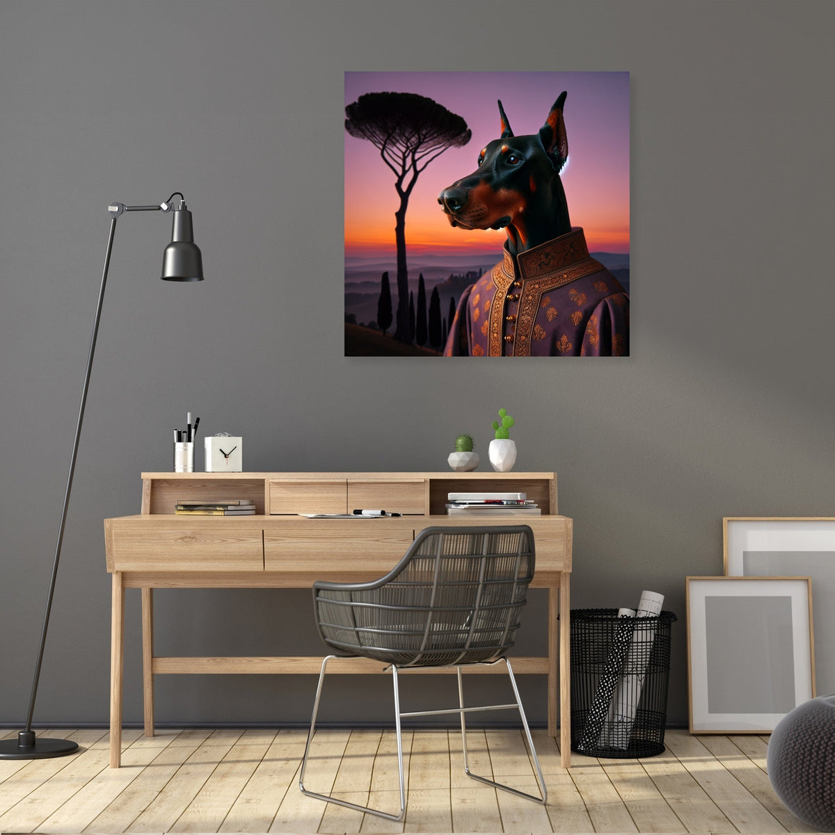 Dusk's Regal Doberman Canvas
