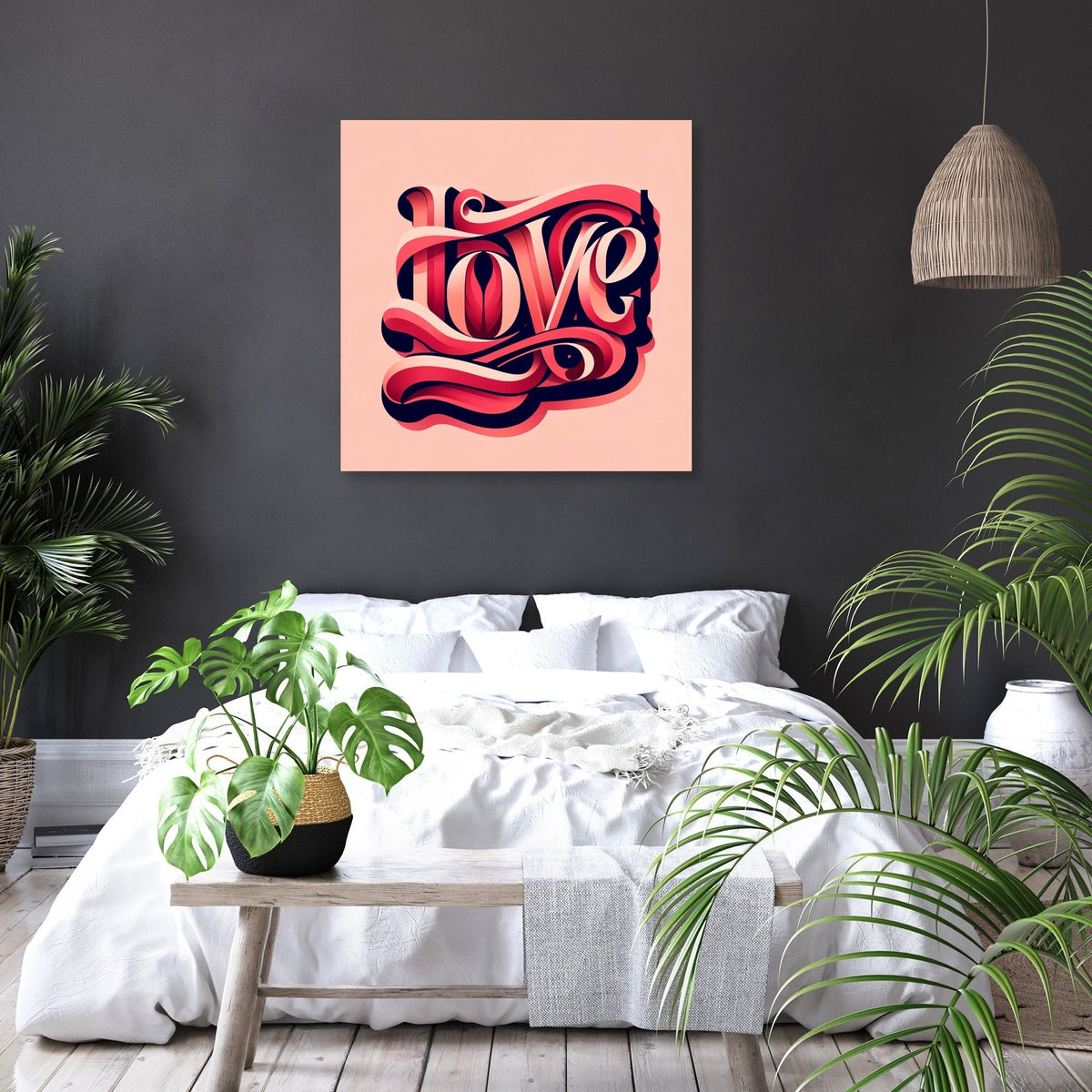 Typography Love Canvas