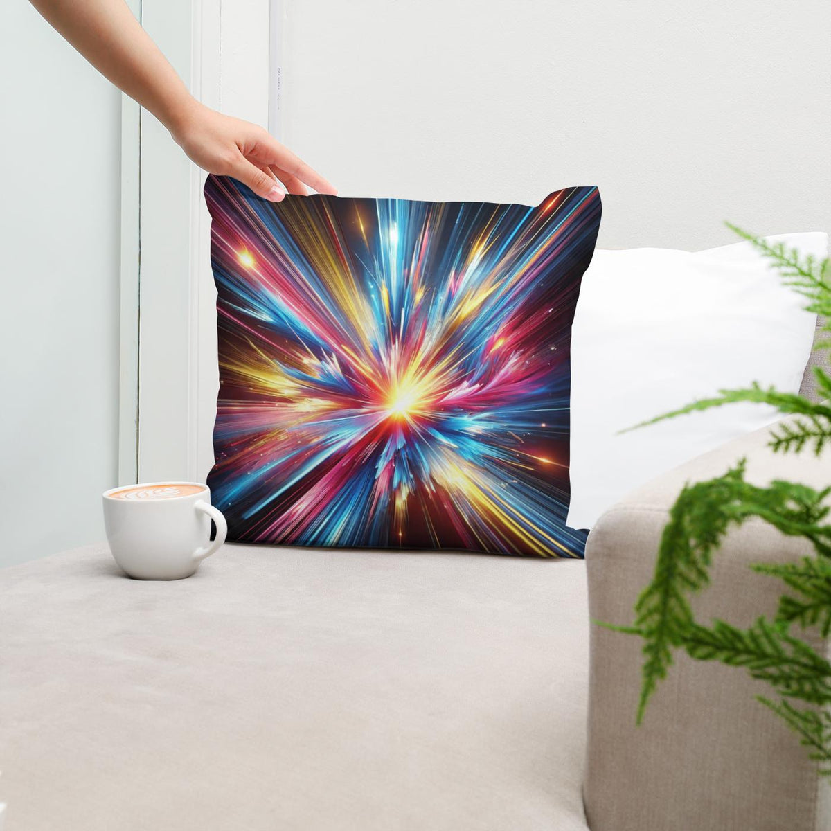 Light Explosion Burst Cotton Cushion