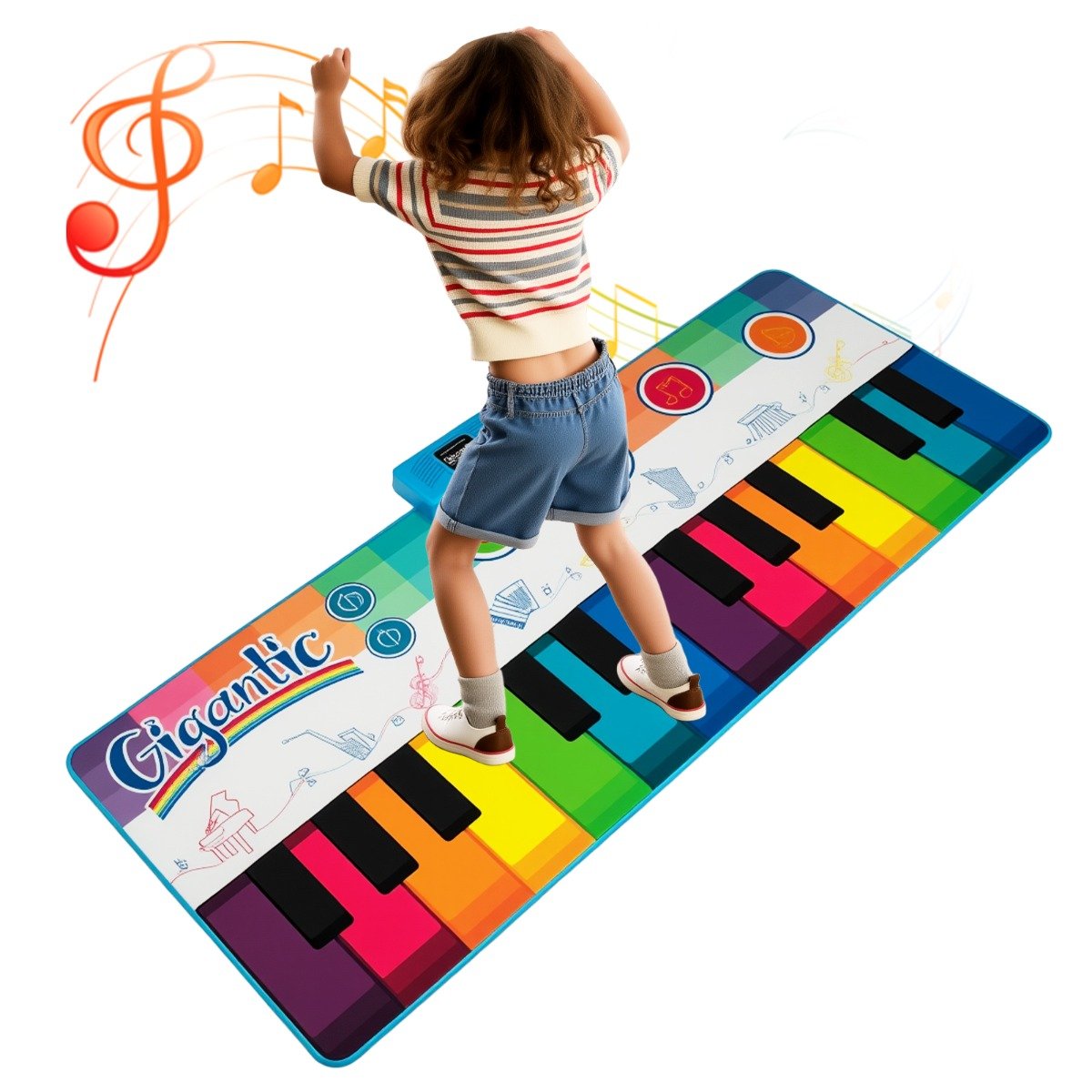 Floor Piano Dance Mat  with 8 Instrument Sounds and Built-in Music-M