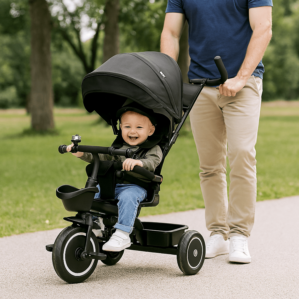 Foryourlittleone 6 in 1 Trike V3 - Black (9 months - 5 years)