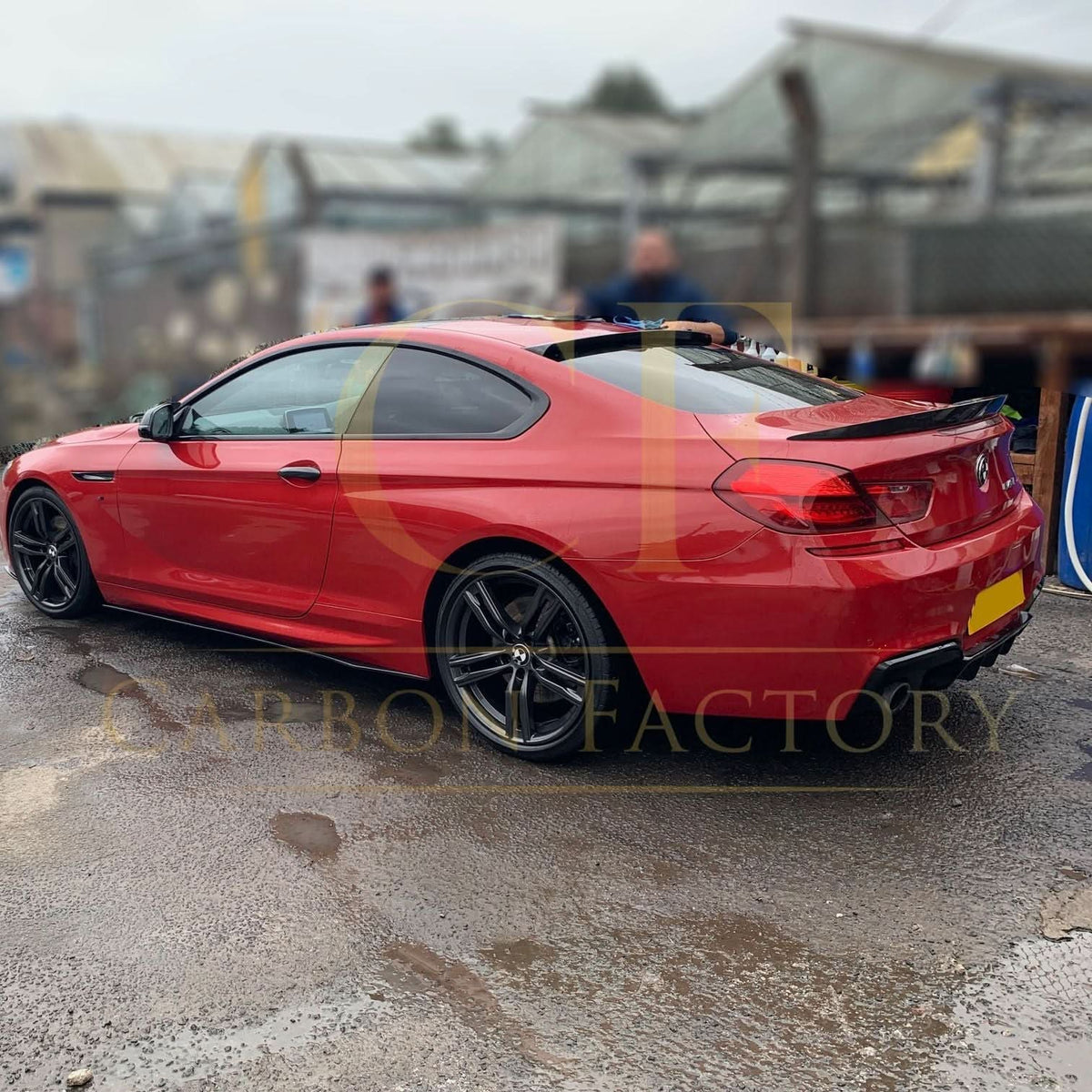 V Style Gloss Black Rear Diffuser Dual Exhaust for BMW 6 Series F06 F12 F13 M Sport 12-17