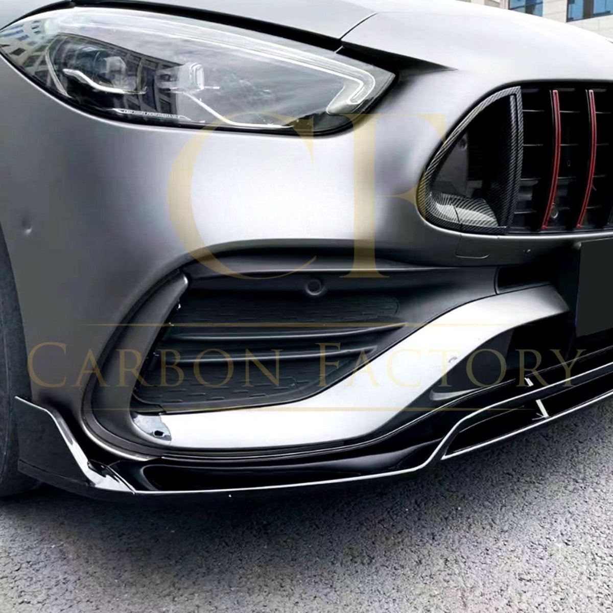 Brabus 2 Style Gloss Black Front Splitter for Mercedes Benz W206 C Class 22-Present