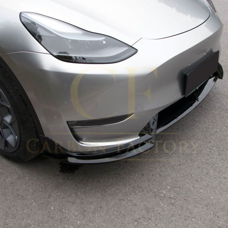 TR Style Gloss Black Front Splitter for Tesla Model Y 19-24