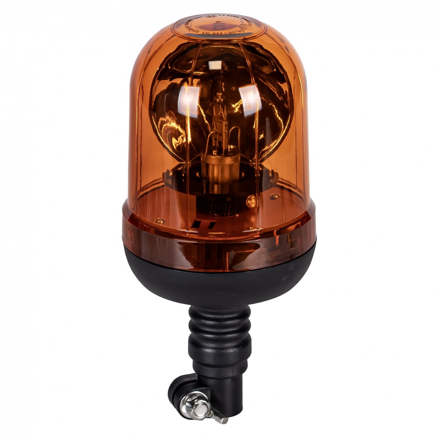 AGRI Halogen Rotating Warning Beacon – ECE R65, Flexi DIN Mount, 12/24V
