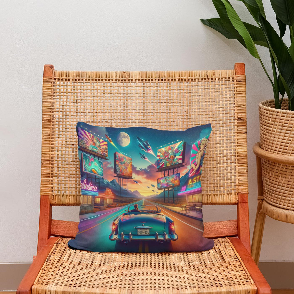 Timeless Highway Cotton Cushion