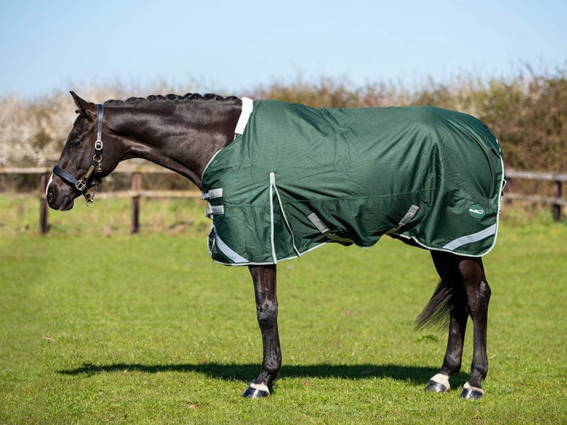 0g Detachable Neck Turnout Rug - Hunter Green