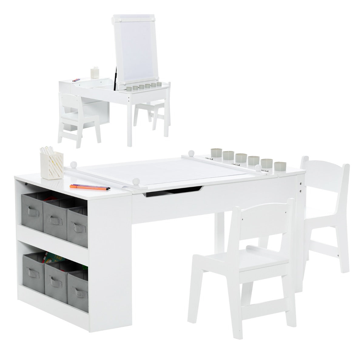 Maxi-Storage 2-in-1 Children's Art Table Set