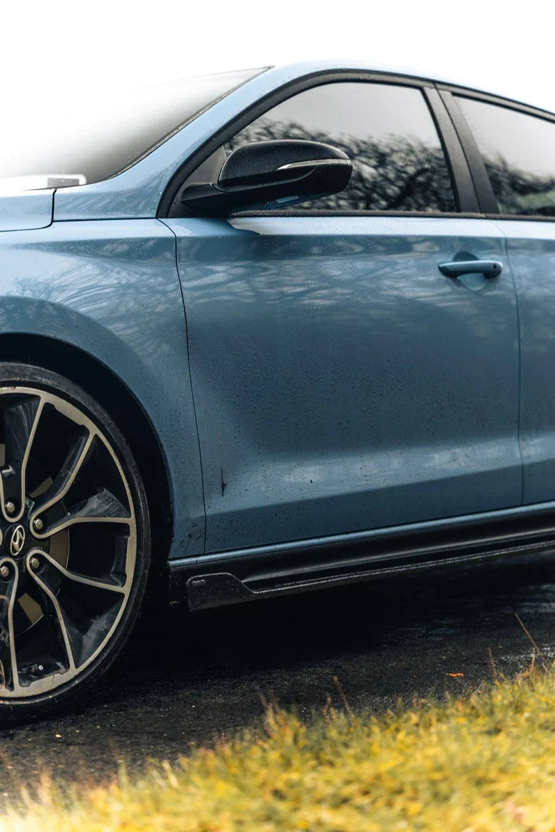 HYUNDAI I30 N EVO-1 GLOSS BLACK SIDE SKIRTS BY ZAERO (2018+, PD)