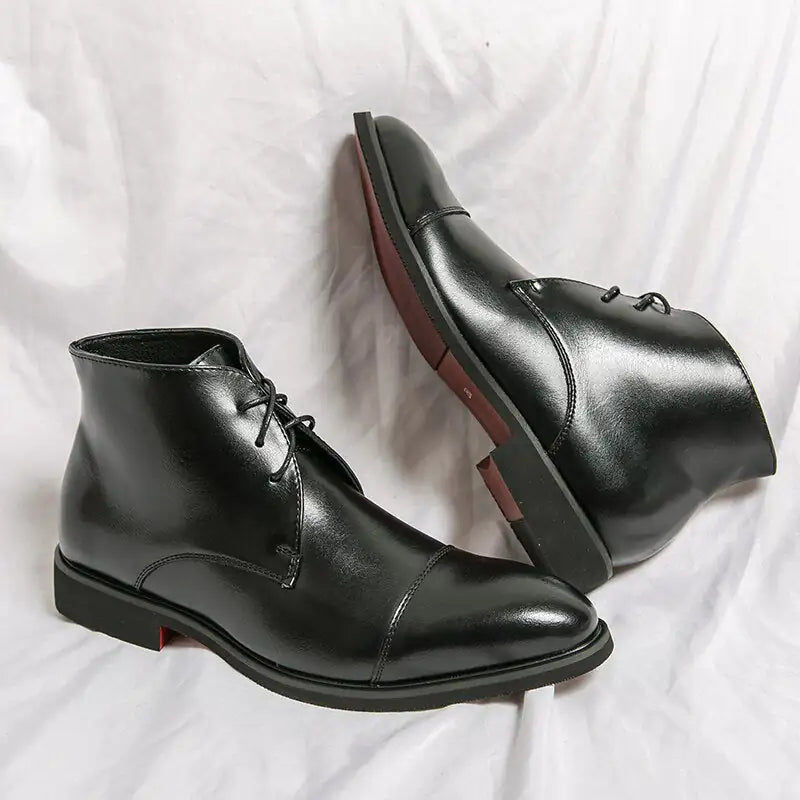 Crimson Sole Leather Boots