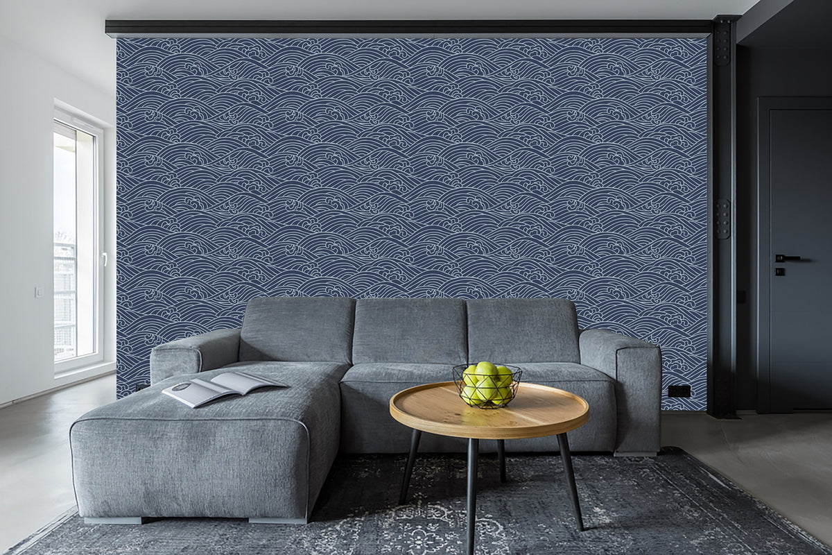 Dark Waves temporary self adhesive wallpaper Peel an... | Wonderwallsboutique