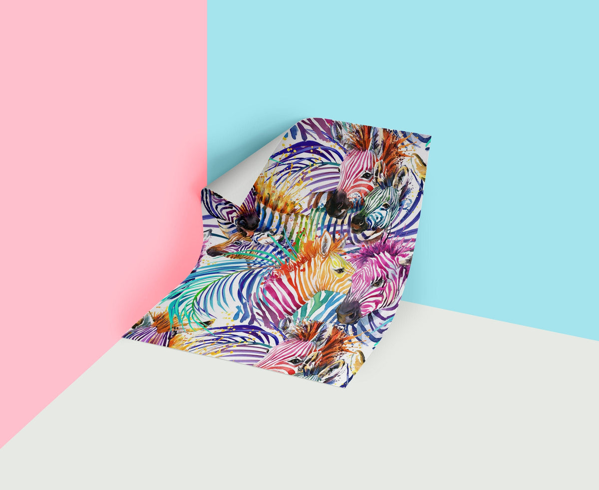 Color Zebra    | Color Zebra   Removable Wallpaper | Peel and Stick |  #135AC