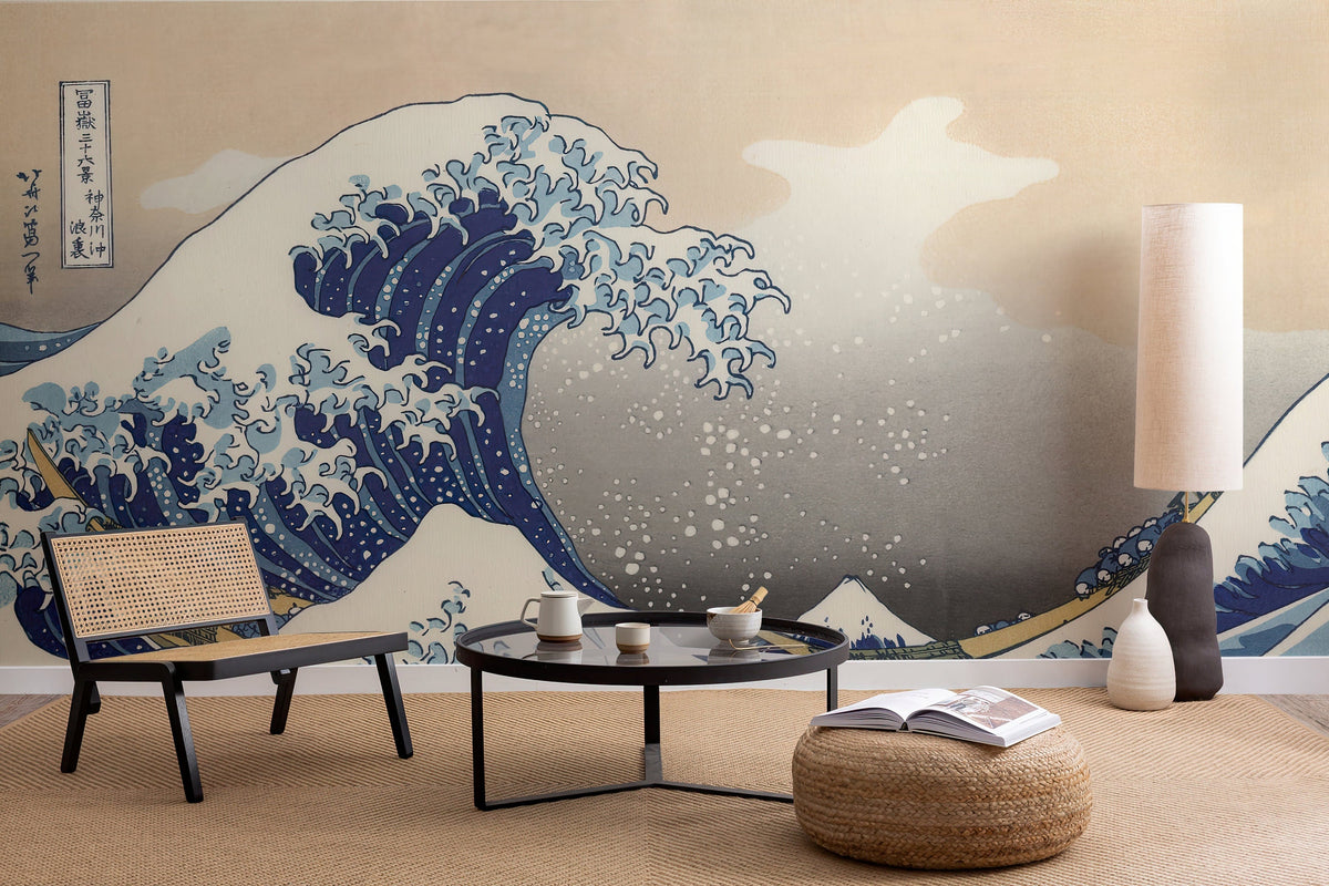 The Great Wave off Kanagawa by Hokusai Wallpaper Mur... | Wonderwallsboutique