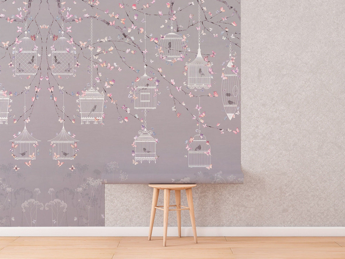 Birdcage   Wallpaper Peel and Stick | Wonderwallsboutique
